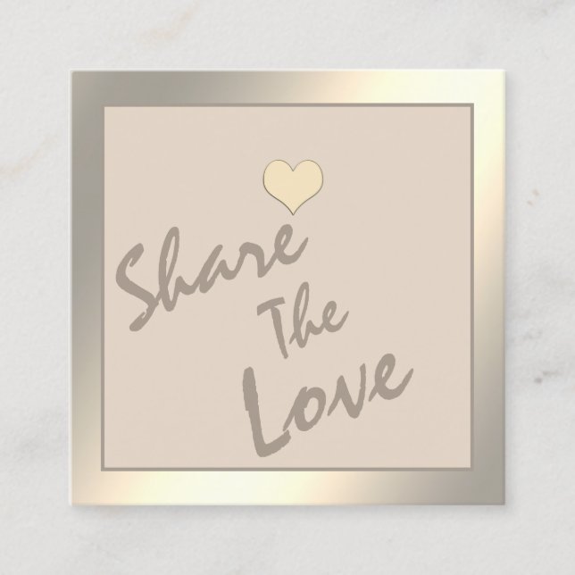 Simple modern minimalist gold referral card (Front)