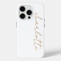 Simple Modern Minimalist Gold Script Name