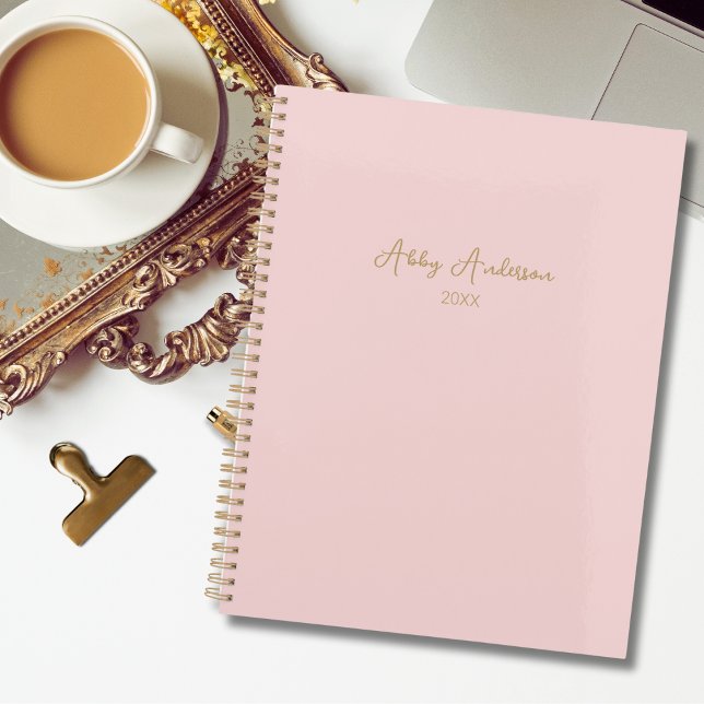 Simple Modern Minimalist Gold Script | Pink Planner (Creator Uploaded)