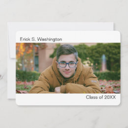 Simple Modern Minimalist Grad Announcement/ Invitation
