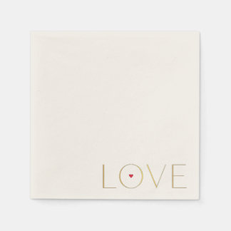 Simple Modern Minimalist LOVE Paper ````````````na Napkin