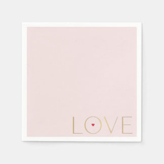 Simple Modern Minimalist LOVE Paper ````````````na Napkin