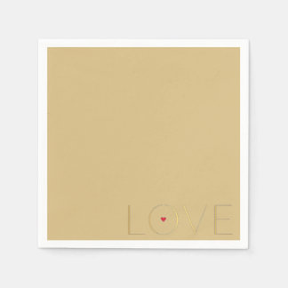 Simple Modern Minimalist LOVE Paper ````````````na Napkin