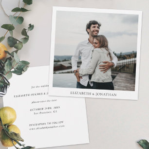 Simple Modern Minimalist Photo Save The Date