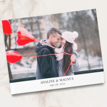 Simple Modern Minimalist Photo Wedding