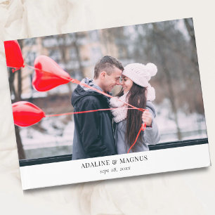 Simple Modern Minimalist Photo Wedding Guest Book