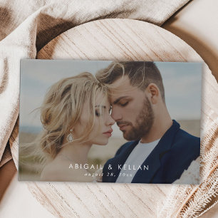 Simple Modern Minimalist Photo Wedding Guest Book