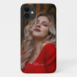 Simple Modern Minimalist Photo with Name Script Case-Mate iPhone Case