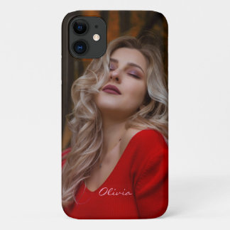 Simple Modern Minimalist Photo with Name Script Case-Mate iPhone Case