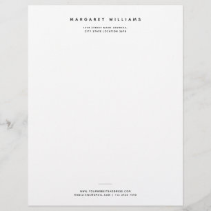 Simple Modern Minimalist Professional Office Custom Letterhead
