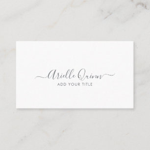 Simple Modern Minimalist Professional Script Name Business Card