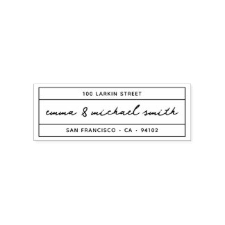 Simple & Modern Minimalist Return Address  Self-inking Stamp