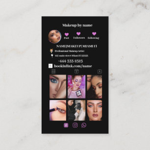 Simple Modern Minimalist Social Media Business Card