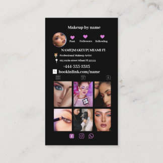 Simple Modern Minimalist Social Media Business Card