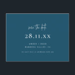 Simple Modern Minimalist Teal Blue Save the Date Announcement Postcard<br><div class="desc">Can be fully customised to suit your needs. © Gorjo Designs. Made for you via the Zazzle platform. // Need help customising your design? Got other ideas? Feel free to contact me (Zoe) directly via the contact button below.</div>