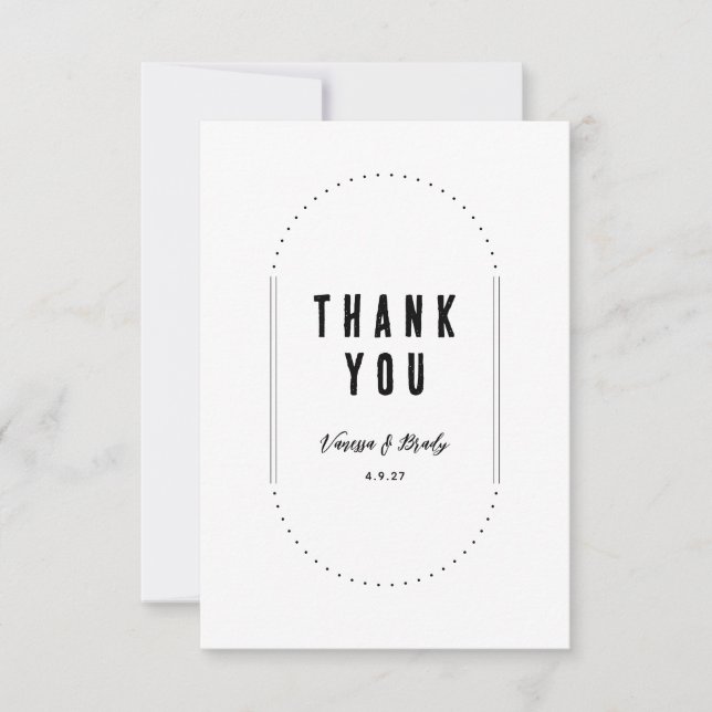Simple Modern Minimalist Thank You Card (Front)