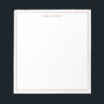 Simple Modern Minimalist Two Border Monogram Notepad<br><div class="desc">Create your own personalised monogram name notepad with simple modern typography and minimalist two border lines in terracotta colour.</div>