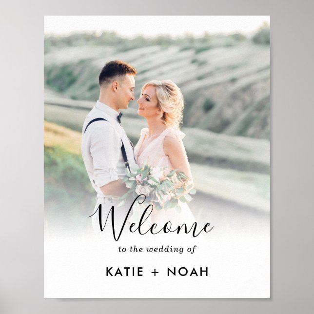 Simple Modern Minimalist Wedding Welcome Sign (Front)