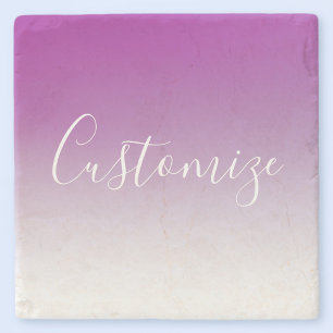 Simple Modern Minimalistic Purple Ombre Gradient Stone Coaster