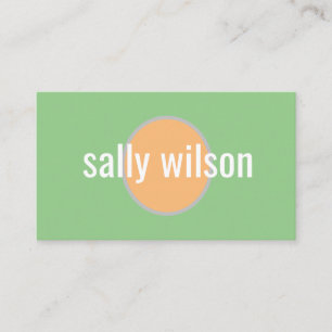 simple modern mint and coral Business Card