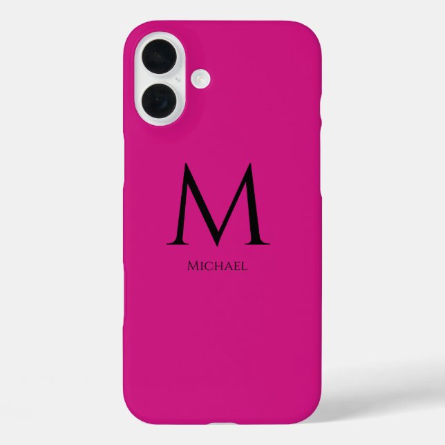 Simple Modern Monogram Case-Mate iPhone Case (Back)