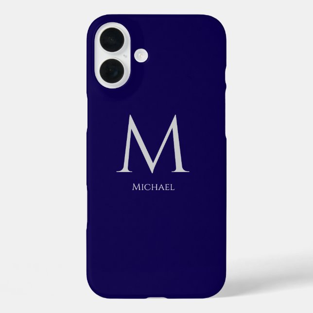 Simple Modern Monogram Case-Mate iPhone Case (Back)
