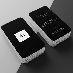 Simple modern monogram elegant business card