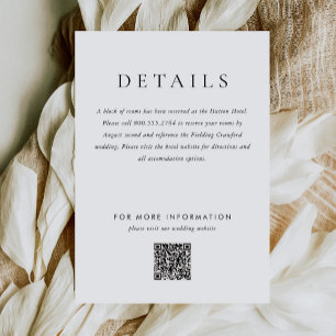 Simple Modern Monogram Elegant Wedding Enclosure Card