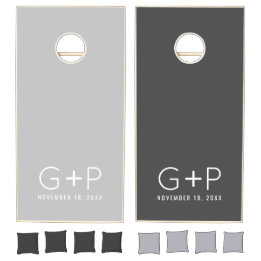 Simple Modern Monogram Grey