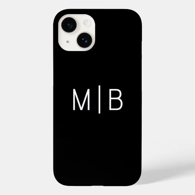 Simple Modern Monogram Initial Personalised Case-Mate iPhone Case (Back)