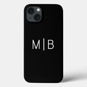 Simple Modern Monogram Initial Personalised iPhone 13 Case