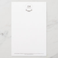Simple Modern Monogram Jeweller Square Business Ca
