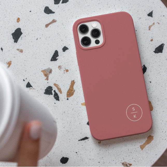 Simple Modern Monogram Name Case-Mate iPhone Case (Creator Uploaded)