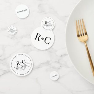 Simple Modern Monogram Wedding Confetti