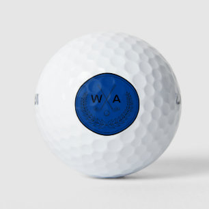 Simple Modern Monogrammed Golf Club Golf Balls