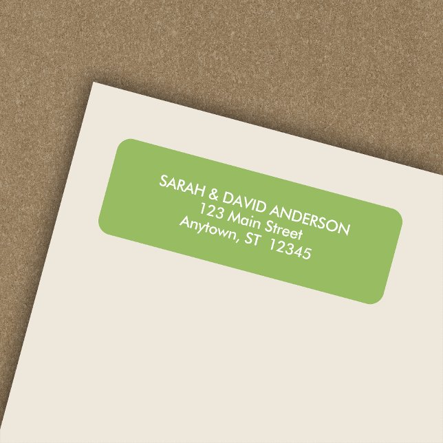 Simple Modern Moss Green Return Address Label (Creator Uploaded)