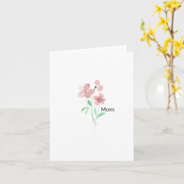Simple Modern Mother's Day Card for Mom (Yellow Flower)