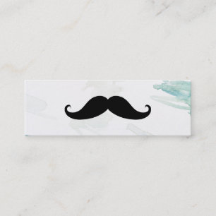 Simple Modern Moustache Barber Shop Mini Business  Card