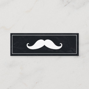 Simple Modern Moustache Barber Shop Mini Business Card