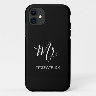 Simple Modern Mr Groom Newlywed Elegant Case-Mate iPhone Case