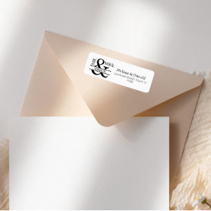 Simple Modern Mr & Mrs Script Address