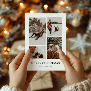 Simple Modern Multi Photo Christmas Card