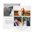 Simple Modern Multi Photo Wedding Thank You Card