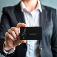 Simple Modern Music Note Full Name with White Text