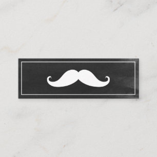 Simple Modern Mustache Barber Shop Mini Business Card