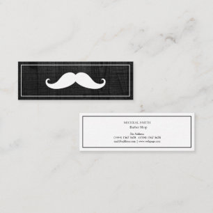 Simple Modern Mustache Barber Shop Mini Business Card