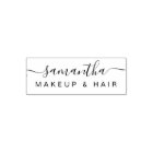 Simple modern name typography hair makeup