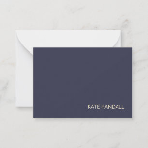 Simple Modern Navy Blue Professional Card