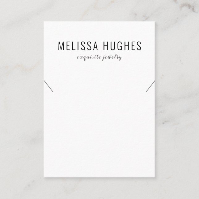 Simple Modern Necklace Jewellery Display Card (Front)