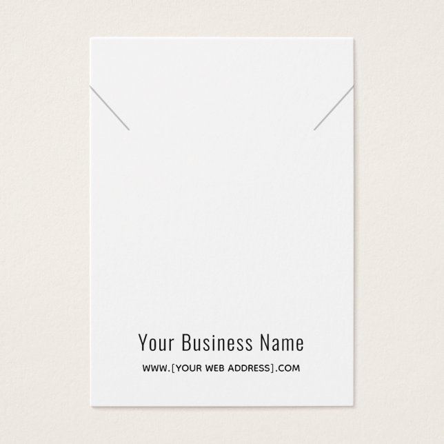 Simple Modern Necklace Pendant Display Card (Front)